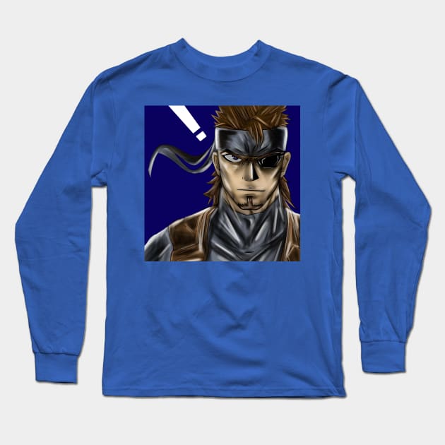 solid snake the metal gear solid Long Sleeve T-Shirt by jorge_lebeau